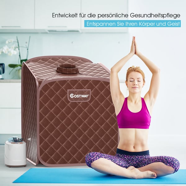 Transportabel dampsauna spa, 85x84x106 cm, Sort , Star