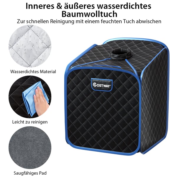 Transportabel Dampsauna Spa, 85x84x106 cm, Sort , Star