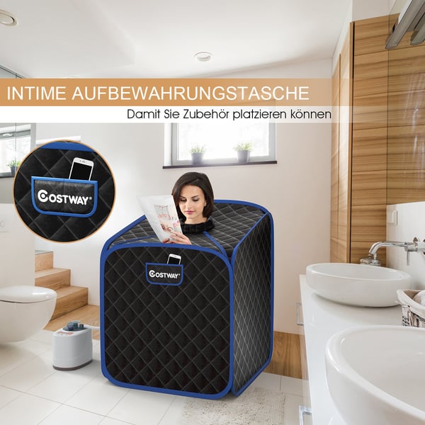 Transportabel Dampsauna Spa, 85x84x106 cm, Sort , Star