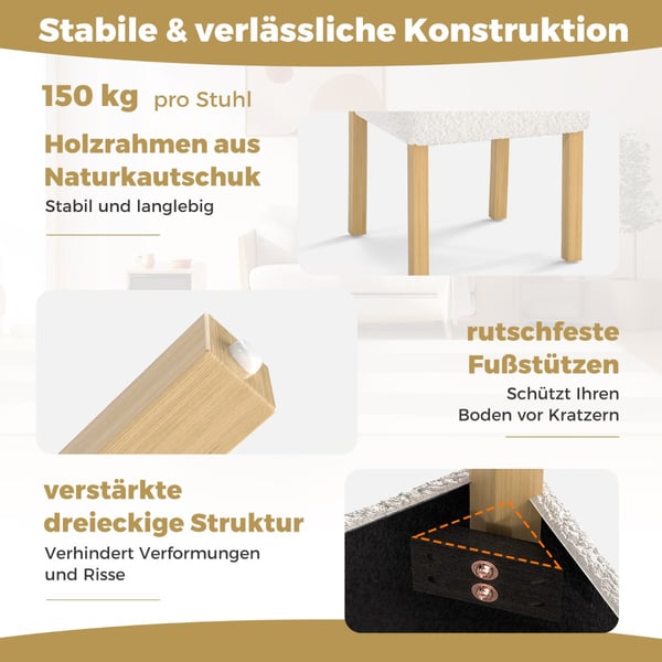 Spisestol, 51×60×86 cm, Naturhvid , Star