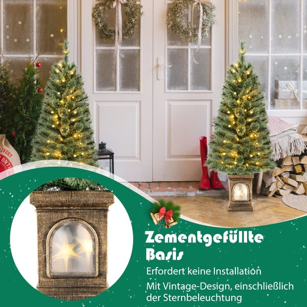 Kunstig juletræ, 120x50 cm, Grøn og Guld , Star