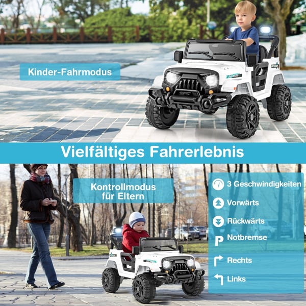 Sähköcmen ajettava ajoneuvo, 12V akku, valkocmen , Star
