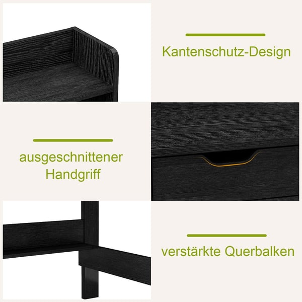 Skrivebord, 95x56x109.5 cm, Sort , Star