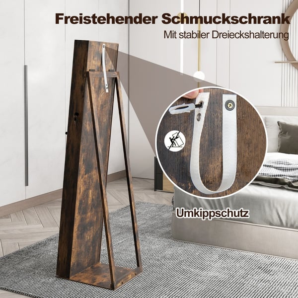 Smykkeopbevaring Organizer, 36.8x38.1x157.4 cm, Brun , Star
