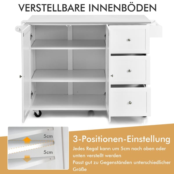 Køkkenvogn, 135x45.5x91.5 cm, Brun , Star