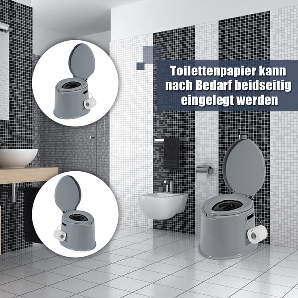 Kannettava WC, 41x49x34 cm, Harmaa , Star