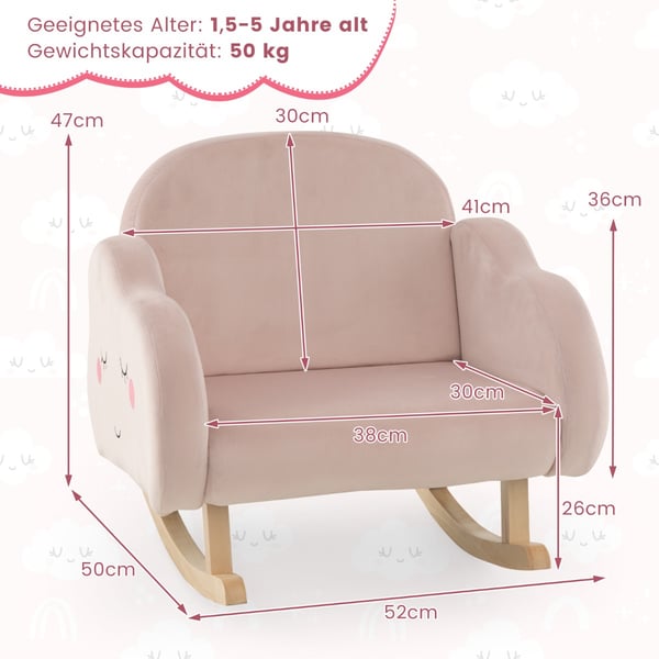 Småbarnsgynge, 52×50×47 cm, Pink , Star