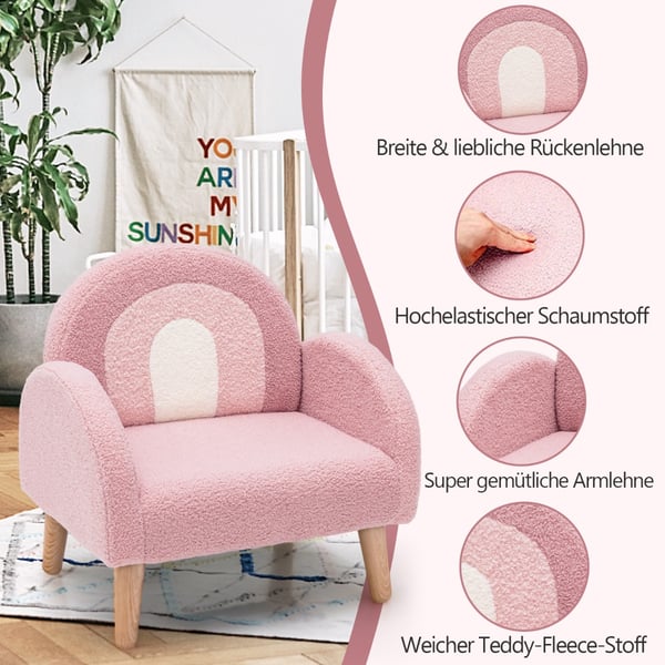Børnesofa, 51x42x51 cm, Pink , Star
