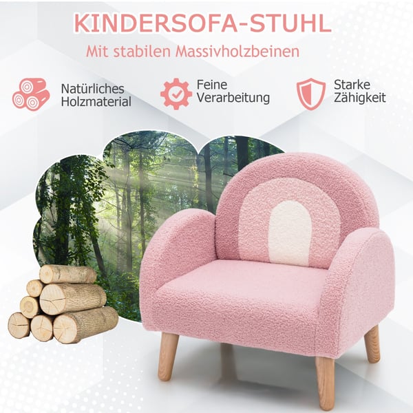 Børnesofa, 51x42x51 cm, Pink , Star