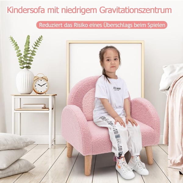 Børnesofa, 51x42x51 cm, Pink , Star