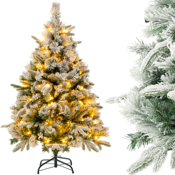 Kunstig juletræ, 136x90 cm, Grøn & Hvid , Star