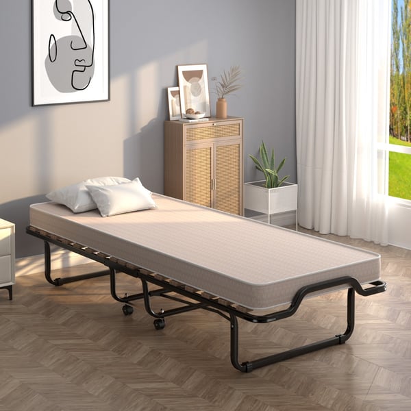 Taitettava sänky, 200x80x40 cm, Beige , Star