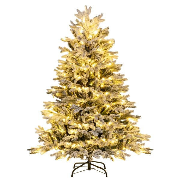 Kunstig juletræ, 180x120 cm, Grøn & Hvid , Star