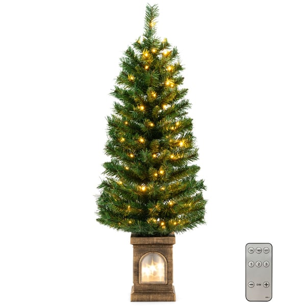Kunstig juletræ, 120 cm, Grøn + Guld , Star
