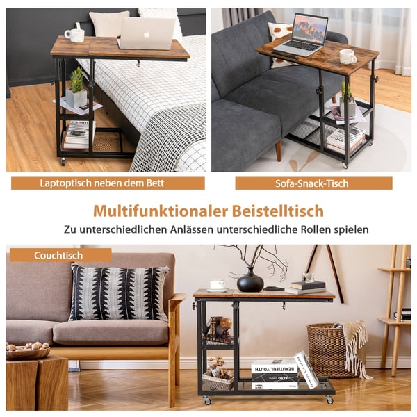 Natbord, 80x40x63-95 cm, Rustikt Brun , Star