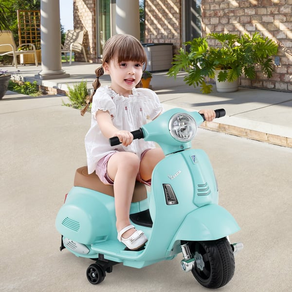 Elektrisk Motorcykel, Licenseret Vespa, 6V, Blå , Star