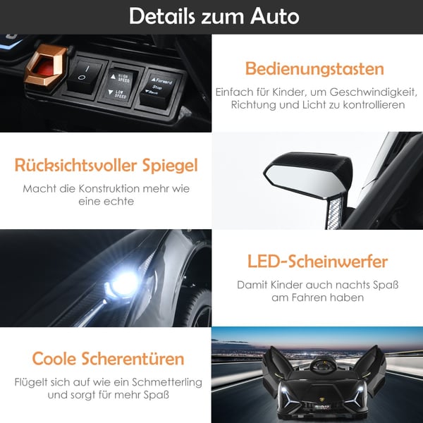 Lasten auto, 108x64x41 cm, Musta , Star
