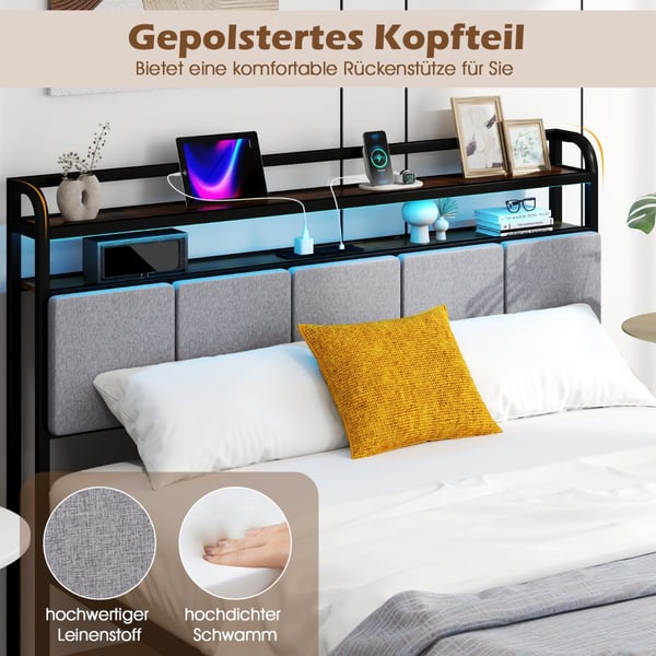 Sengestel, 218,5x140,5x110 cm, Brun , Star