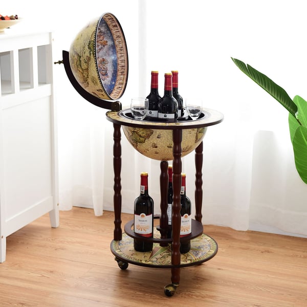 Vinskab, 44×44×89 cm - materiale: høj kvalitet af eukalyptustræ og plastik , Star