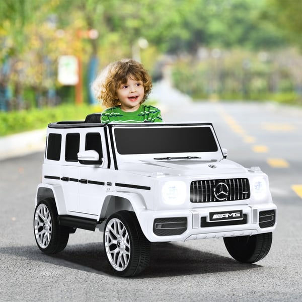 Elektrisk bil til børn, Mercedes Benz, 105,5x62x54,5 cm, hvid , Star
