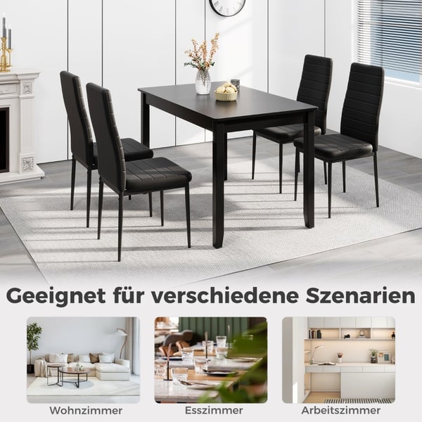 Spisestuestol Sæt, 52,5x43x96,5 cm, Sort , Star