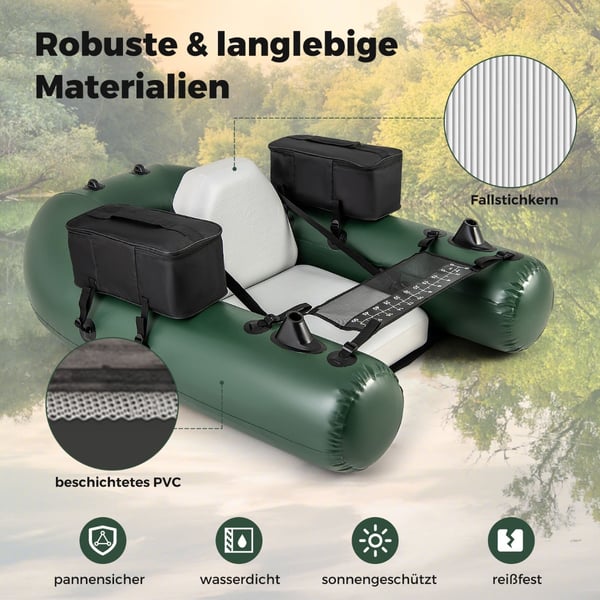 Oppustelig fiskeflåde, 157×114×36 cm, camouflage , Star