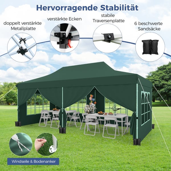 Pavillon, 600x300x296-316 cm, Sort , Star