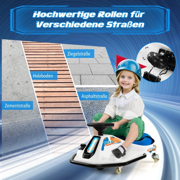Elektrisk Go-Kart, 90x56x40 cm, Blå , Star Elektrisk Go-Kart, 90x56x40 cm, Blå , Star