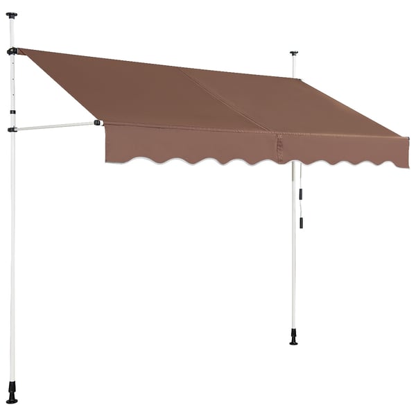 Udtrækkelig Markise, 250x120 cm, Beige Hvid , Star