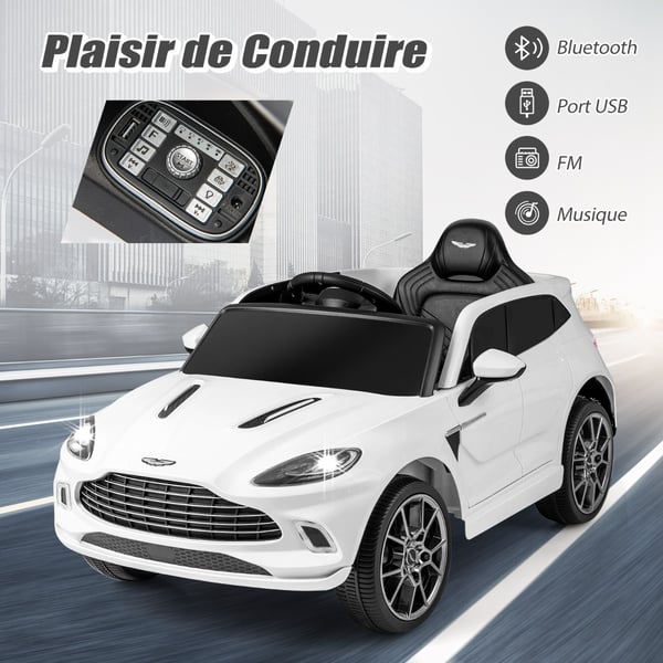 Børnebil, 12V Aston Martin DBX, 106x62x51.5 cm, Pink , Star