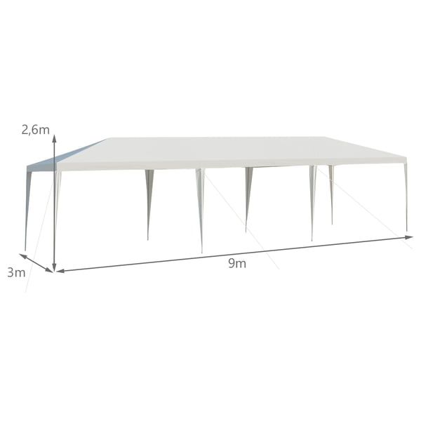 Ulkoilma Katokset, 300x900x260 cm, Valkoinen , Star