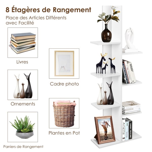 Bogreol, 50x20x141 cm, Hvid , Star