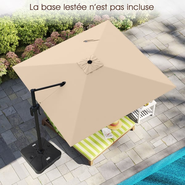 Terrasse Svingparasol, 294x294x255 cm, Beige , Star