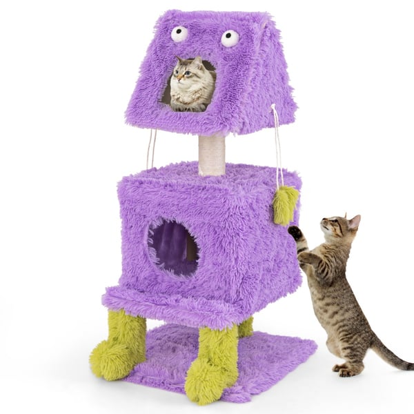 Kattträd, 48x48x111 cm, Lila , Star