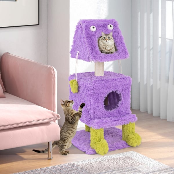 Kattträd, 48x48x111 cm, Lila , Star