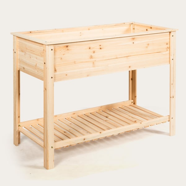 Korotettu kasvulaatikko, 91×41×81 cm, Luonnonväri , Star