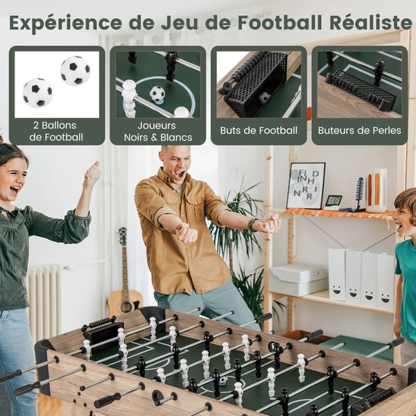 Bordfodbold, 117x67.5x84.5 cm, Naturfarvet , Star