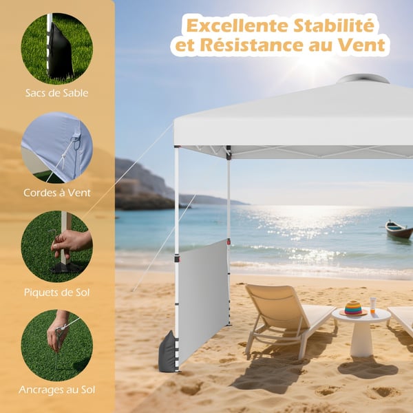 Pavillon, 300x300x266-286 cm, Hvid , Star