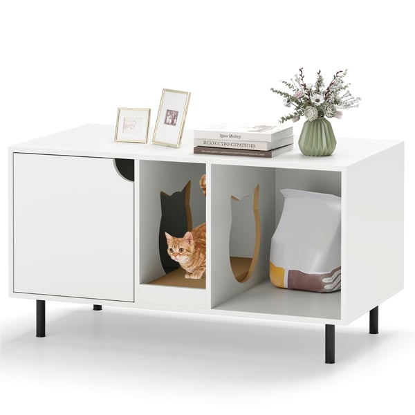 Kattebakke omslutning, 100x52x55 cm, Hvid , Star
