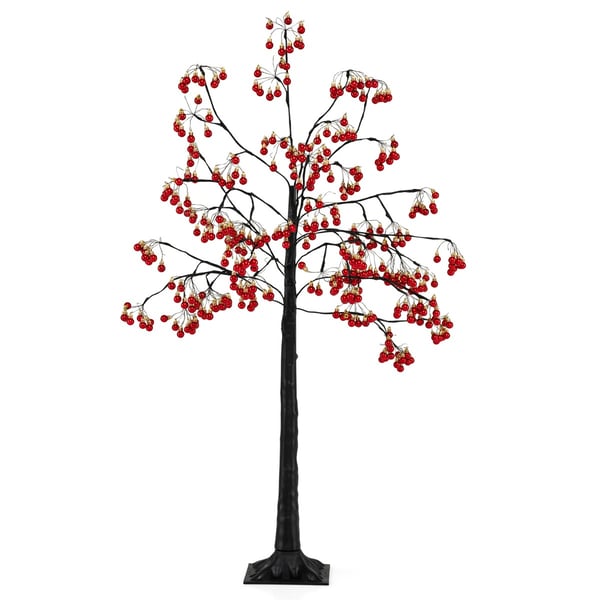 Juletræ, 150 cm, Rød - materiale: pp, metal , Star