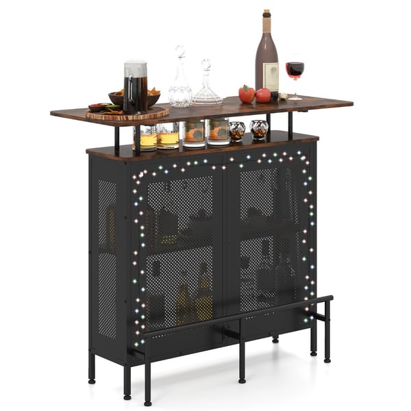 Hjemmebar skab, 120x50x106,5 cm, Sort , Star