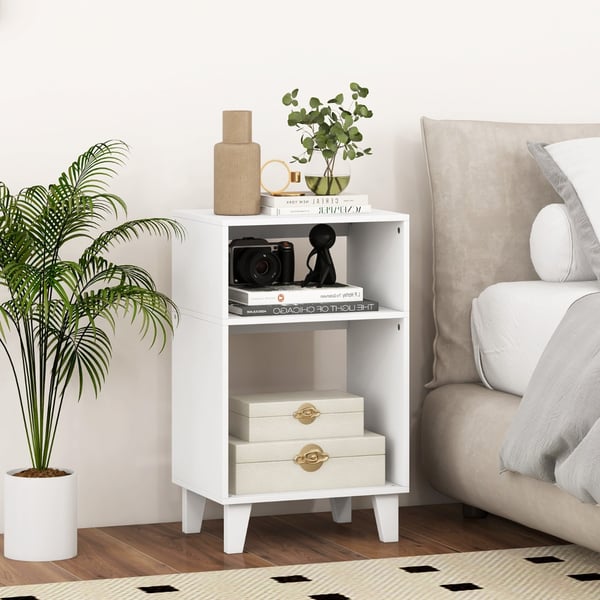 Sidebord, 39,5x29,5x65 cm, Hvid , Star