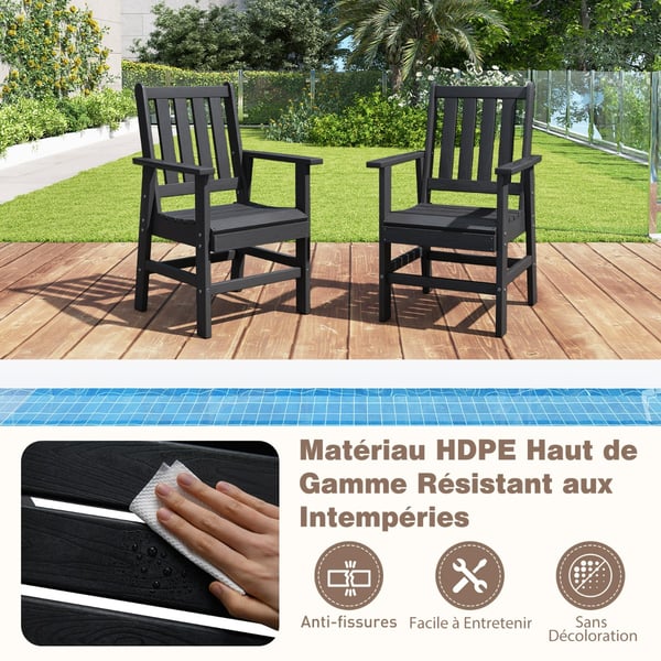 Matstol, HDPE, svart - Material: HDPE , Star