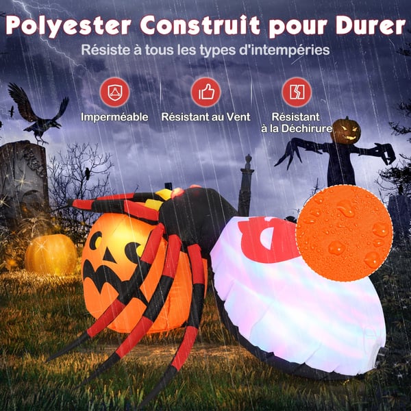 Oppustelig Halloween dekoration, 150x140x55 cm, Multifarvet , Star