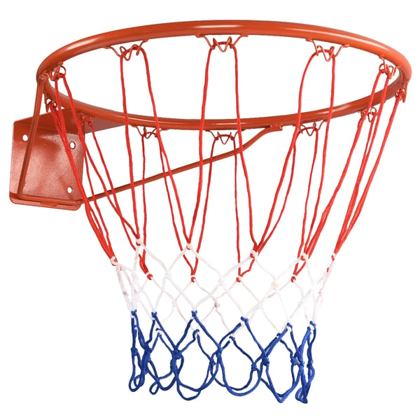 Basketballkurv og net, 56×46×13 cm, blå hvid og rød , Star