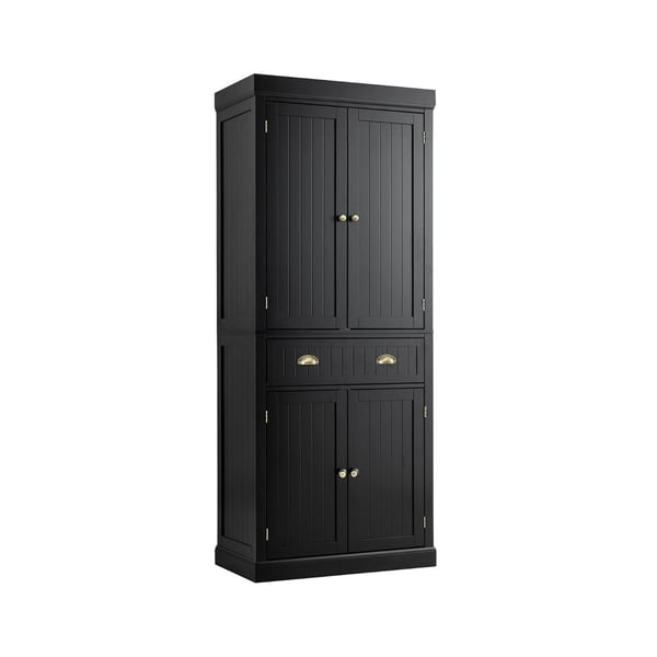 Køkken Skab Til Opbevaring, 76x40x183 cm, Sort , Star