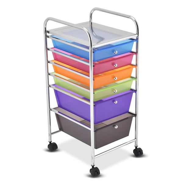 Rullende opbevaringsvogn, 37×33×75 cm, Multifarvet , Star