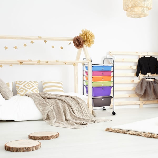 Rullende opbevaringsvogn, 37×33×75 cm, Multifarvet , Star
