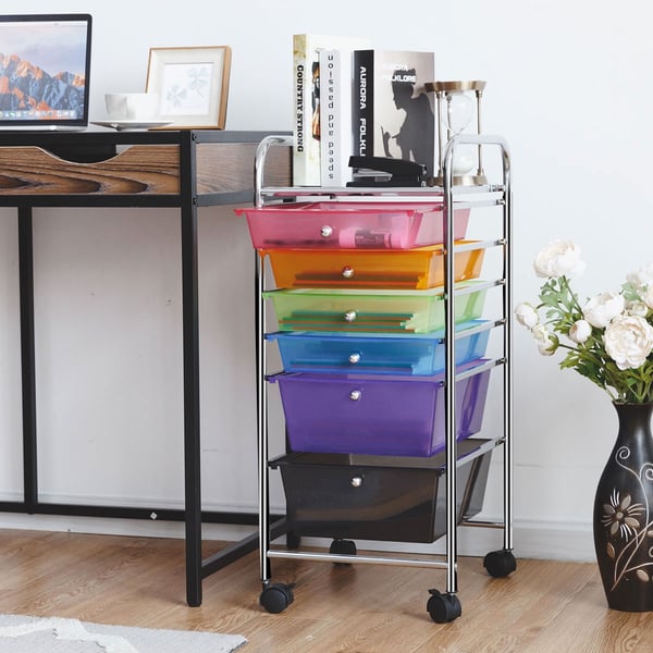 Rullende opbevaringsvogn, 37×33×75 cm, Multifarvet , Star