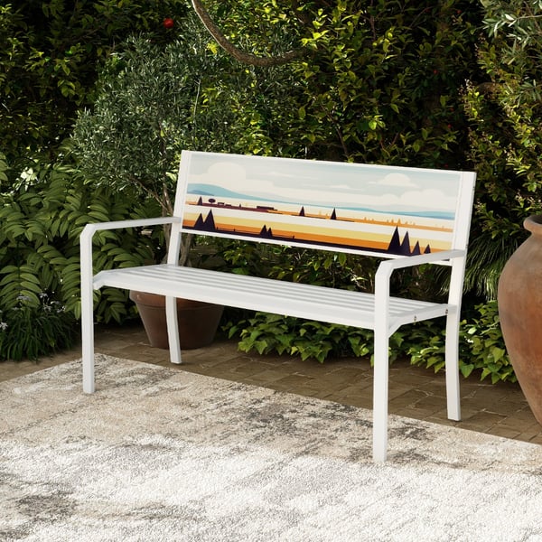 Havnebænk, 128x53x81,5 cm, Hvid , Star
